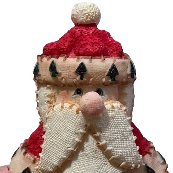 VTG Santa Claus JOY Banner Figurine Rotating Music Box Plays Deck The Halls 1999 - Picture 9 of 9